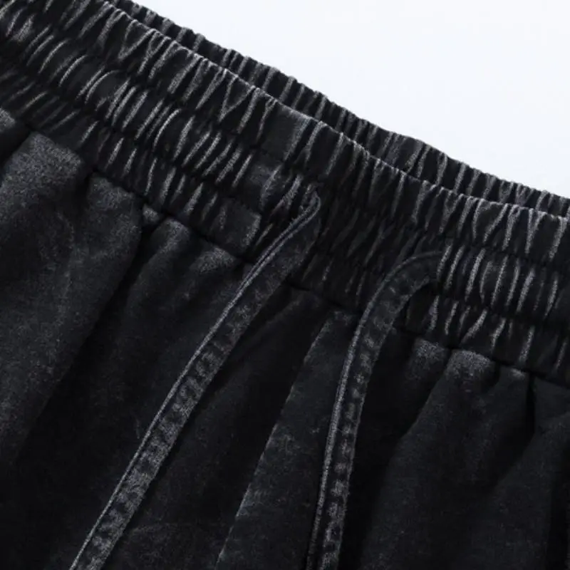 Retro Loose Cotton Blended Fabric Casual Shorts-2