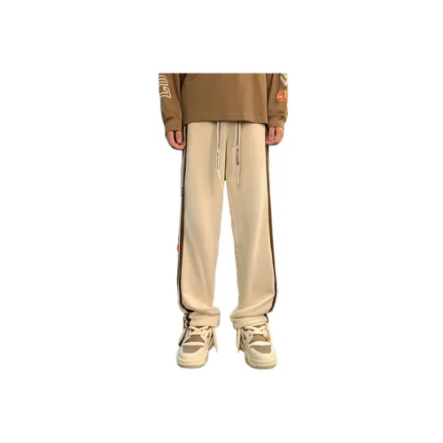 Stitching Contrasting Color Loose Straight Leg Wide Leg Sports Pants