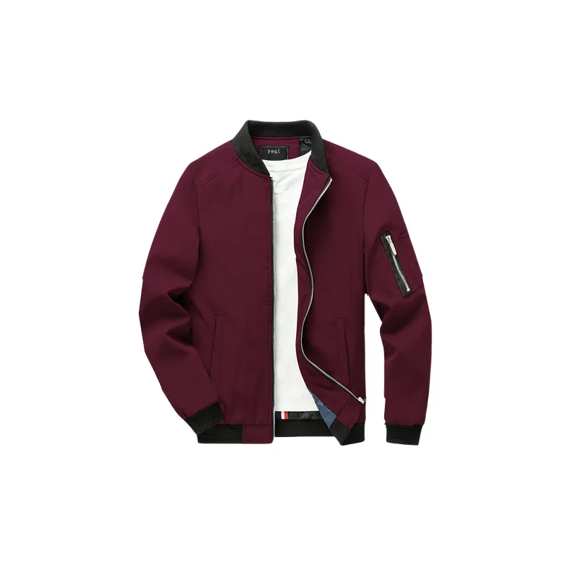 Retro Plain Polyester Jacket-1