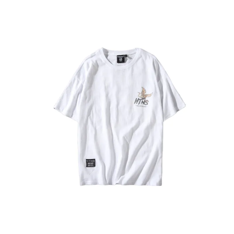 Trendy Hip Hop Printed Short sleeved Loose T shirt-0