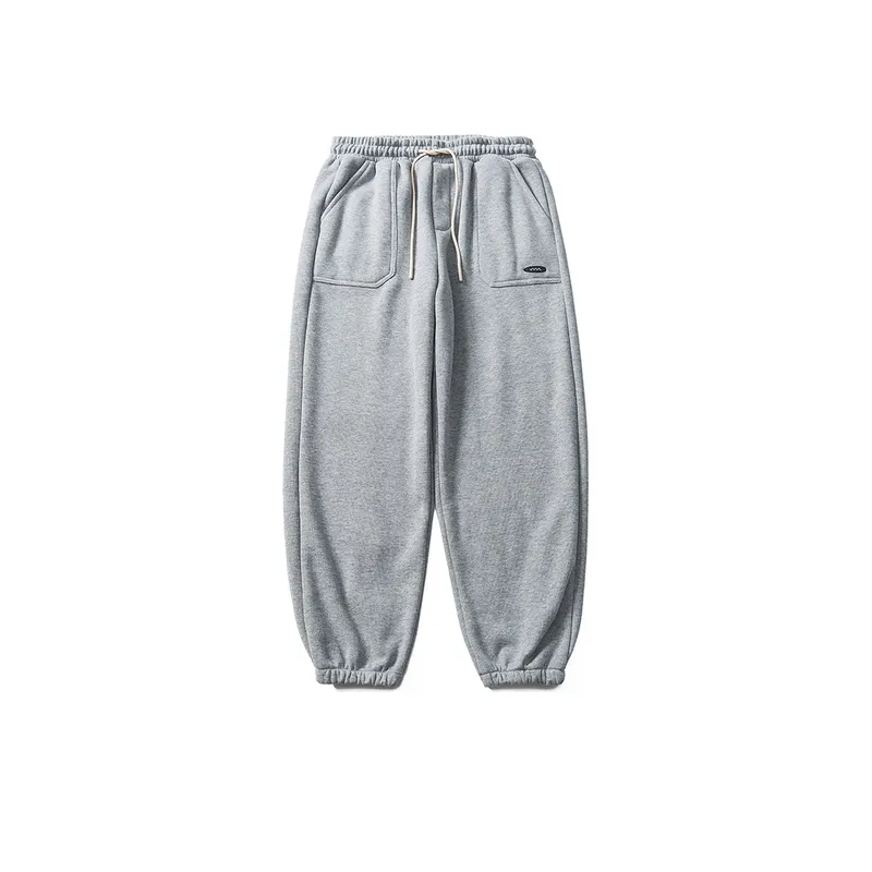 Large Pocket Solid Color Loose Casual Pants-2