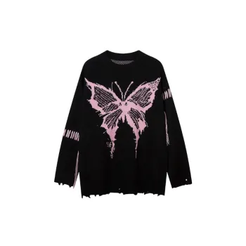 Fashionable Butterfly Polyester Sweater
