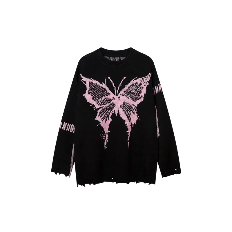 Fashionable Butterfly Polyester Sweater-4