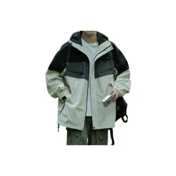 Basics Patchwork Polyester Outdoor Jacket