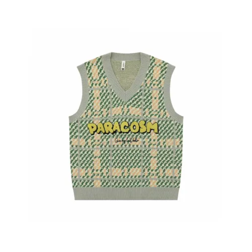 Retro Plaid V Neck Sweater Vest
