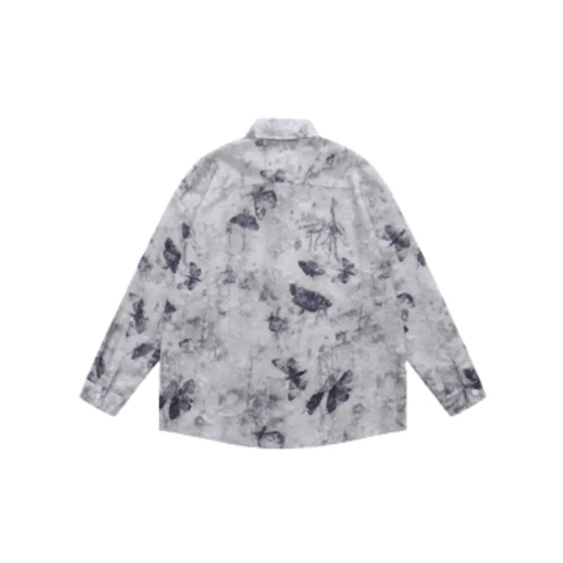 Retro Butterfly Loose Shirt-7