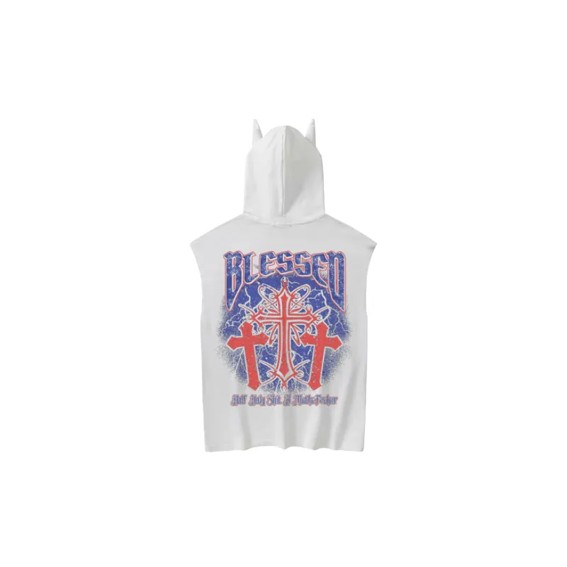 Large Size Straight Loose Vest-1