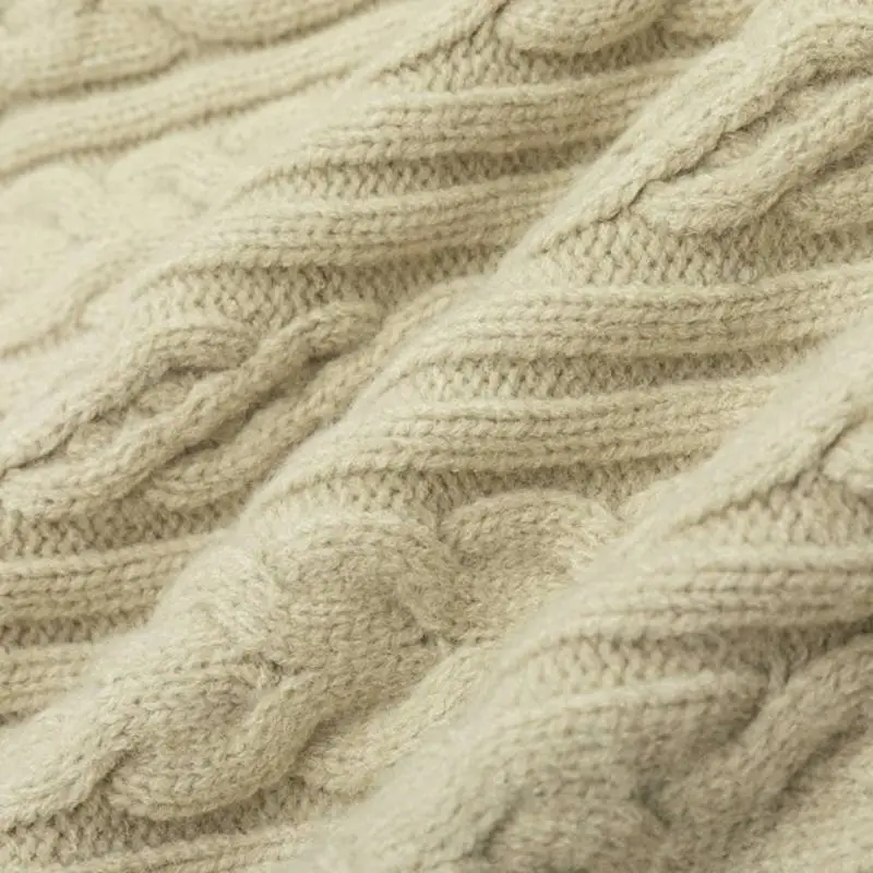 Retro Plain Blended Synthetic Fabrics Sweater-8