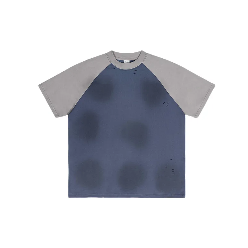 Preppy Contrast Color Cotton T Shirt-10