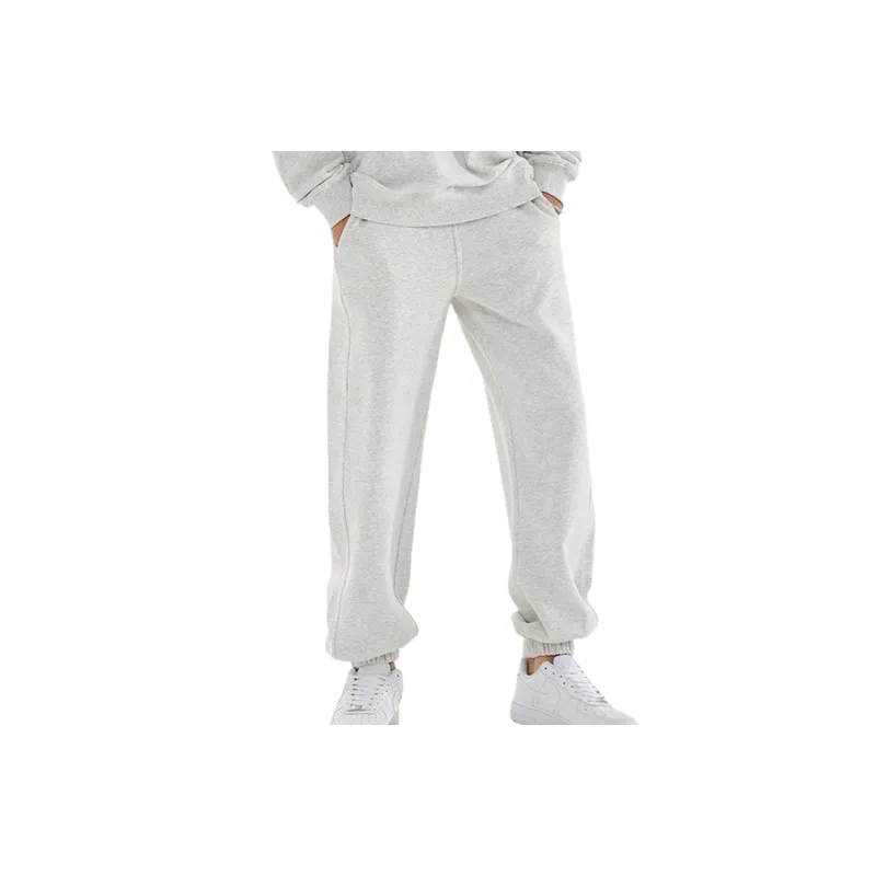 'Casual Basic Straight Loose Loose Mouth Drawstring Leg Side Zipper Sweatpants '-21