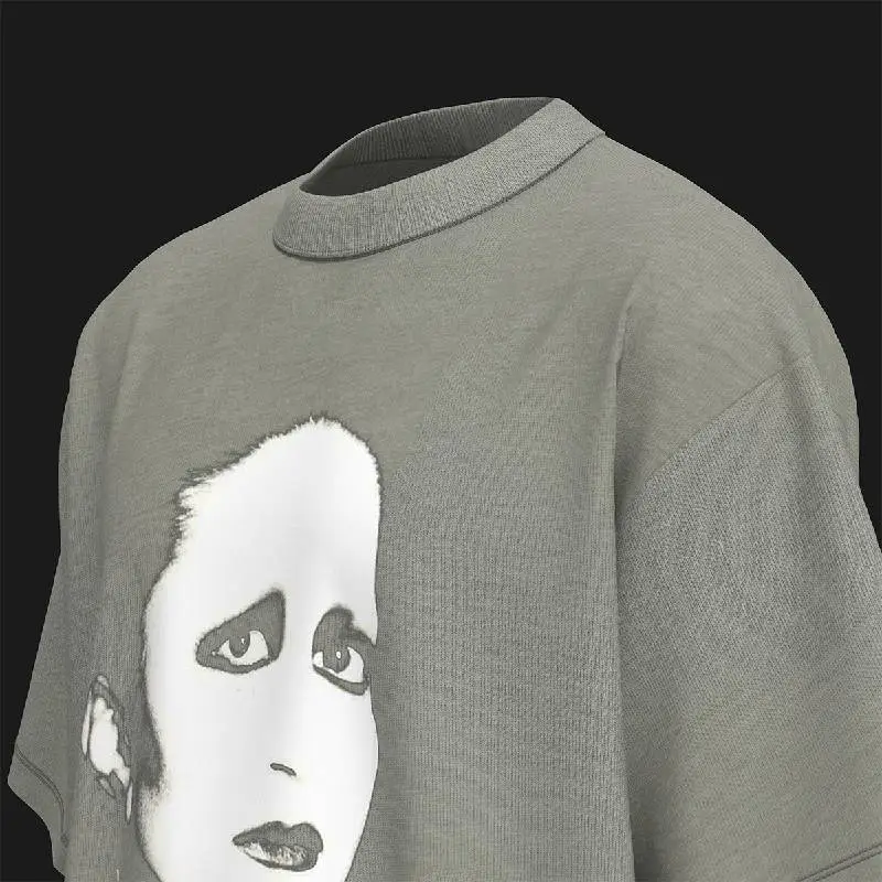 Fashionable Loose 100% Cotton T Shirt-2