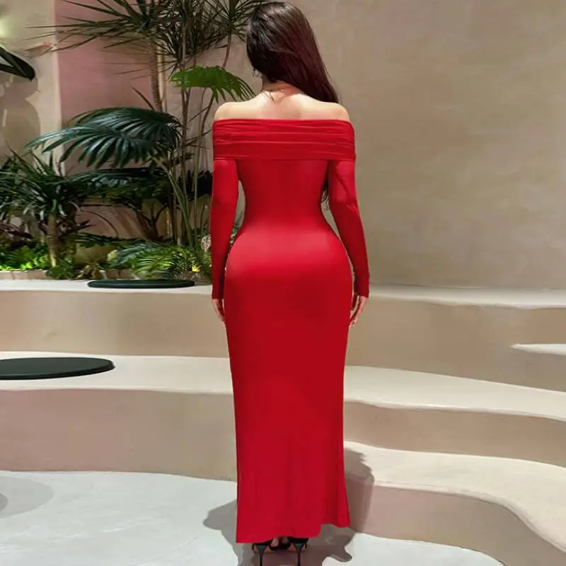 Simple Fashionable Polyester Dress Women-1