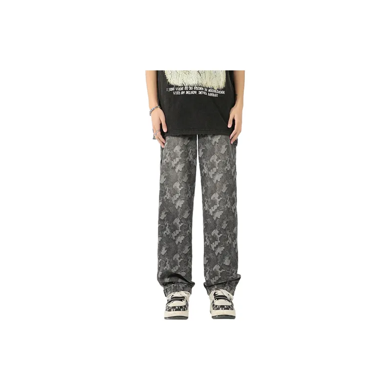 Retro Trendy Camouflage Jeans-5
