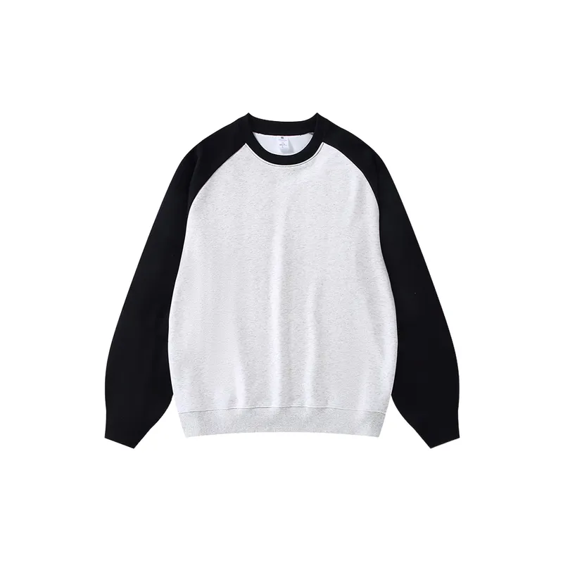 Contrast Color Loose Cotton Sweatshirt-9