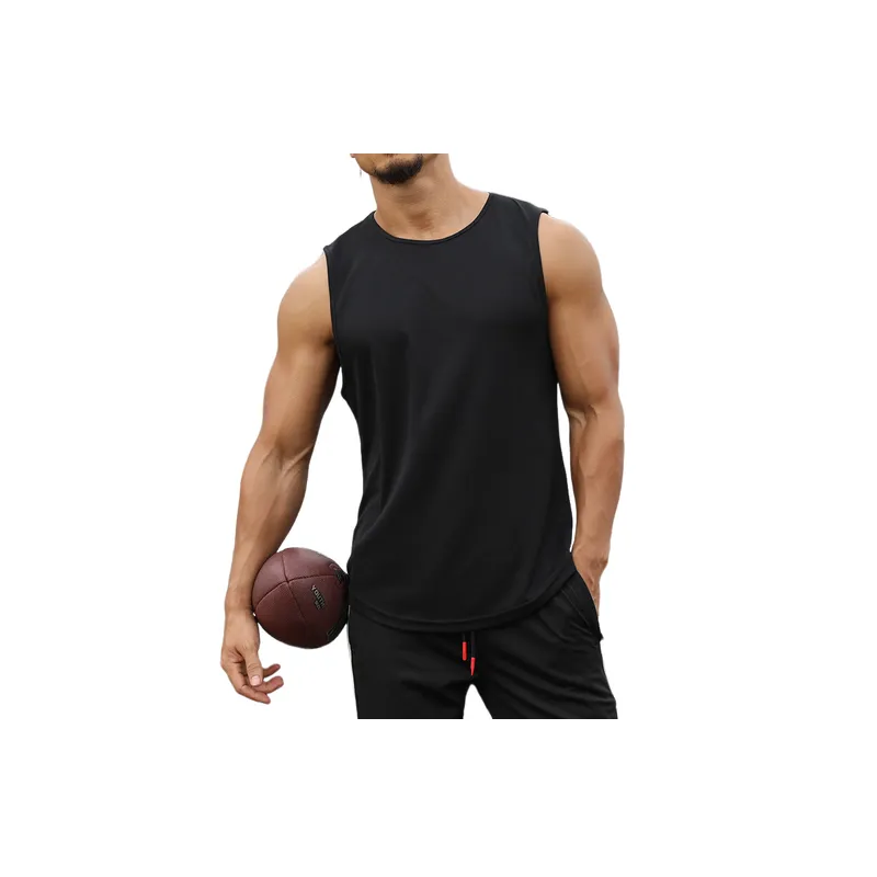 Sporty Loose Blended Synthetic Fabrics Vest-1