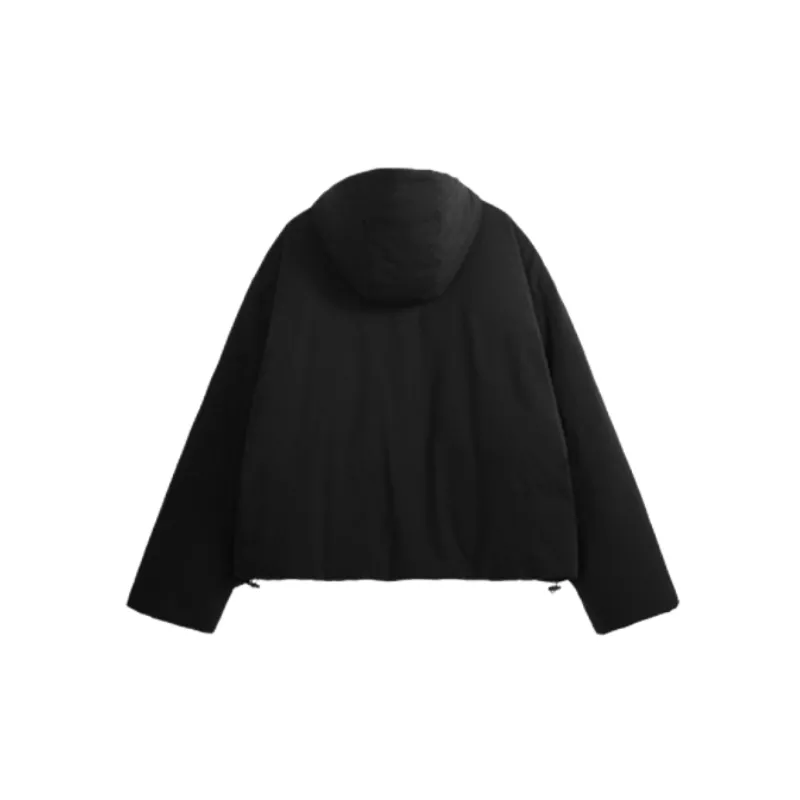 Basics Simple White Duck Down Jacket-5