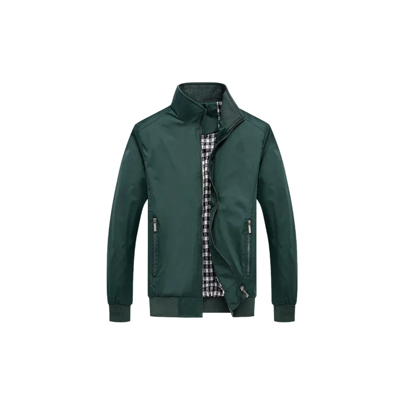 Casual Zipper Blended Synthetic Fabrics Jacket-0