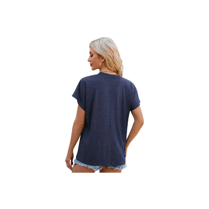 Plain Simple Colored Cotton T Shirt Women-1