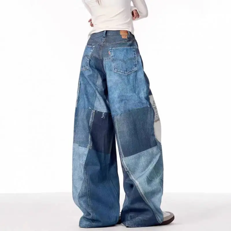 Street Retro Loose Jeans-2