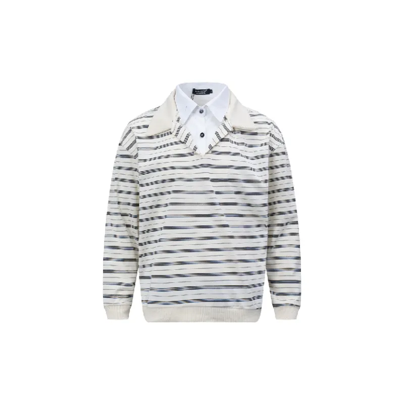 Casual Striped Viscose Polo-4