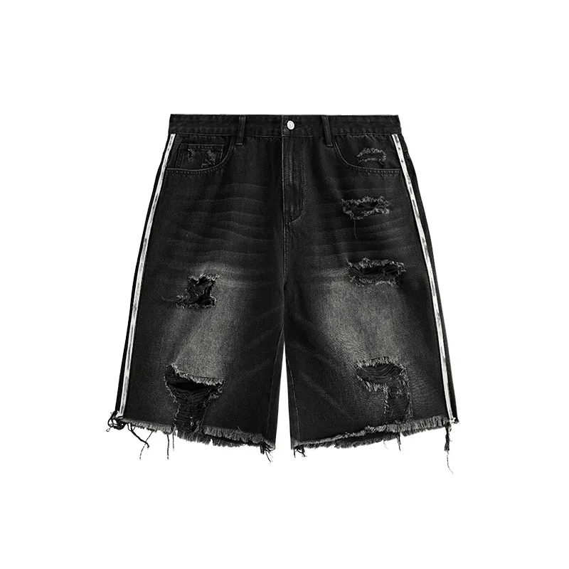 Hip Hop Fashion Denim Shorts-0