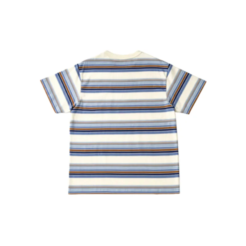 Fashionable Striped Long Staple Cotton T Shirt Unisex-1