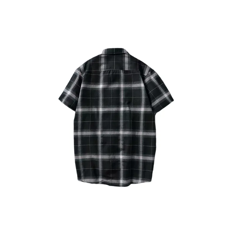 Casual Plaid Blended Synthetic Fabrics Shirt-1