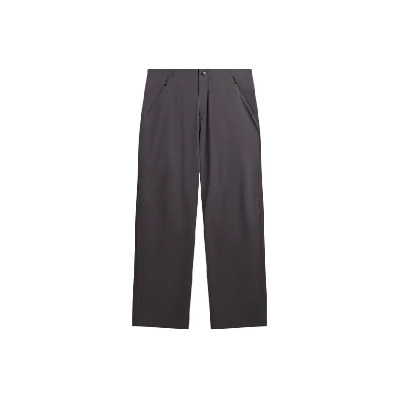 Sporty Plain Nylon Casual Pants-1