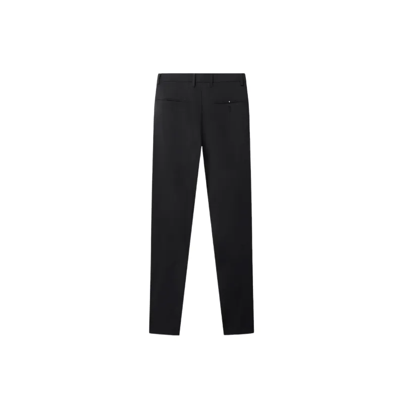 Simple Loose Blended Synthetic Fabrics Suit Trousers-3