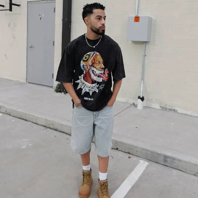 Hip Hop Trendy Rodman Oversized T shirt Swag OOTD-4