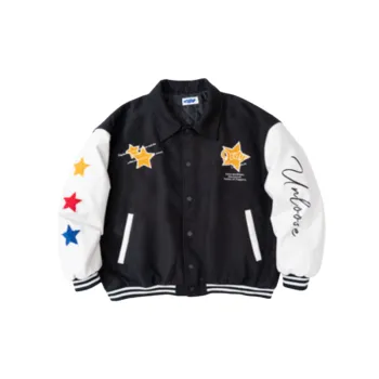 Starlight Themed Embroidered Retro Color Blocked Jacket