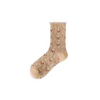 Fashionable Retro Cotton Mid Calf Sock