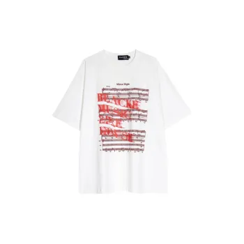 Simple Print 100% Cotton T Shirt
