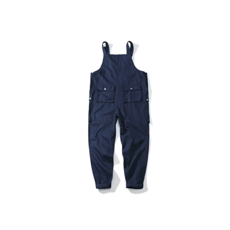 Retro Loose Blended Synthetic Fabrics Overall-4
