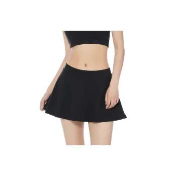 Plain Breathable Blended Synthetic Fabrics Casual Skirt Women