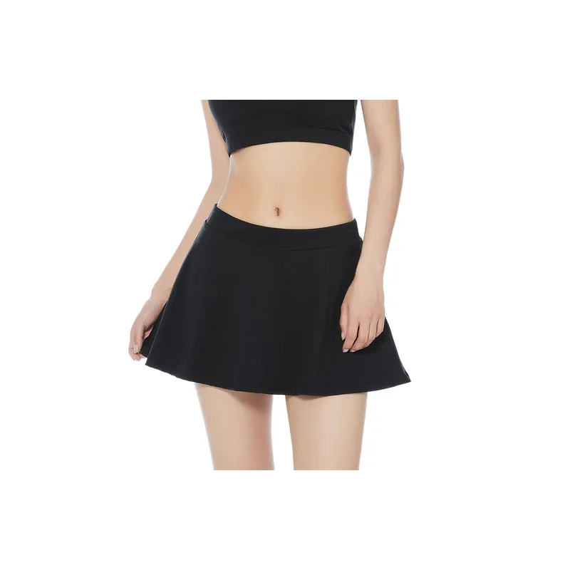 Plain Breathable Blended Synthetic Fabrics Casual Skirt Women-8