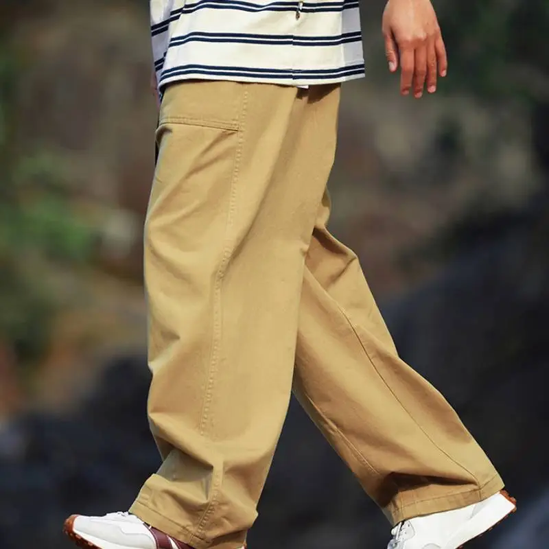 Basics Loose 100% Cotton Casual Pants-10