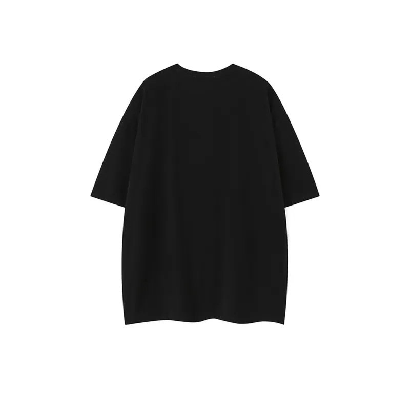 Hip Hop Denim Washed Patch T Shirt-1