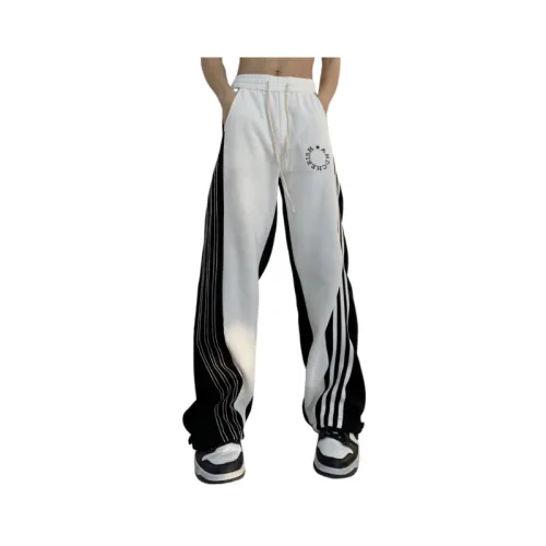 Striped Straight Leg Knit Sweatpants