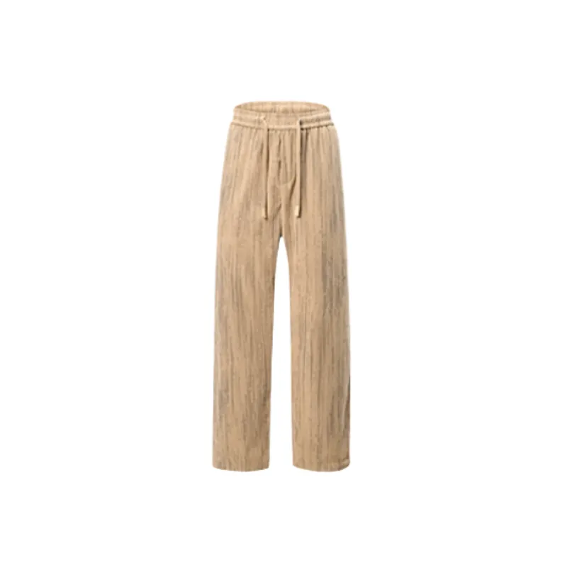 Retro Straight Leg Corduroy Casual Pants-4