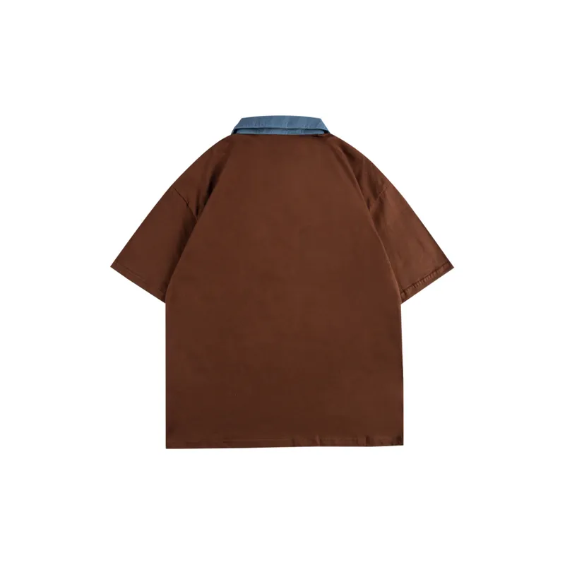 Trendy Loose Embroidery Polo Shirt-5