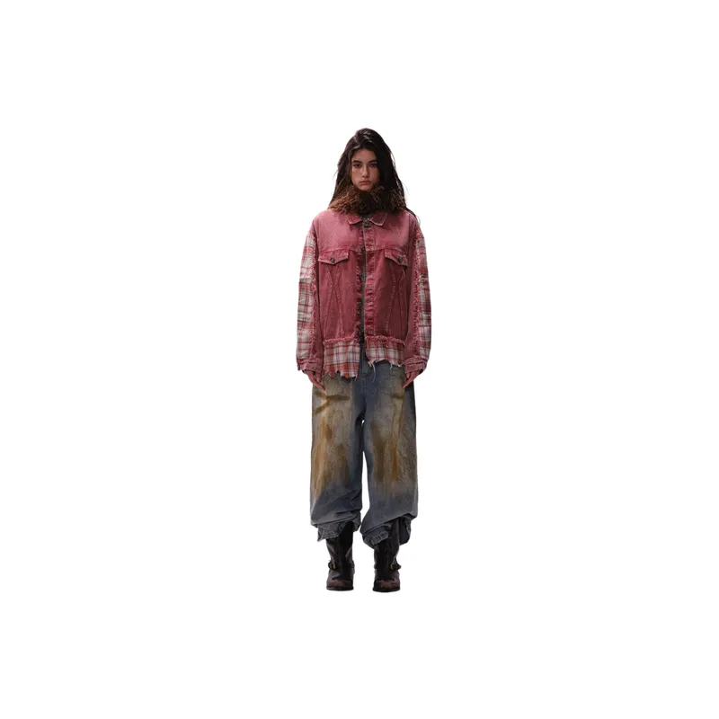 Retro Distress Denim Jacket-8