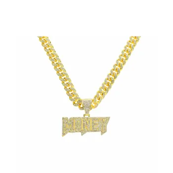 Diamond Letter Pendant Necklace