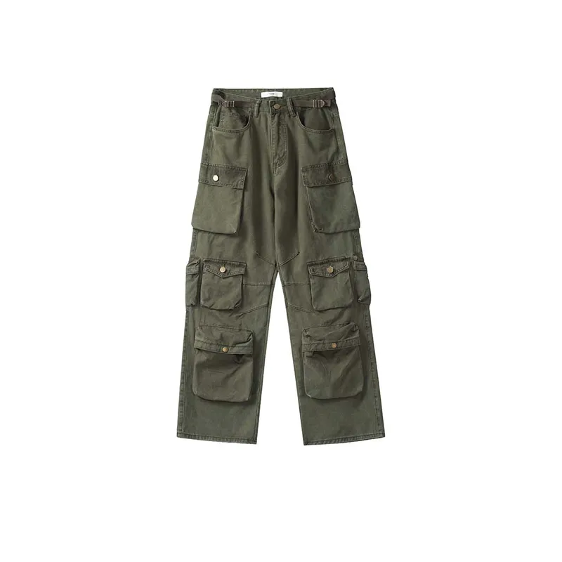 Trendy Street Loose Multi Pocket Pants-4