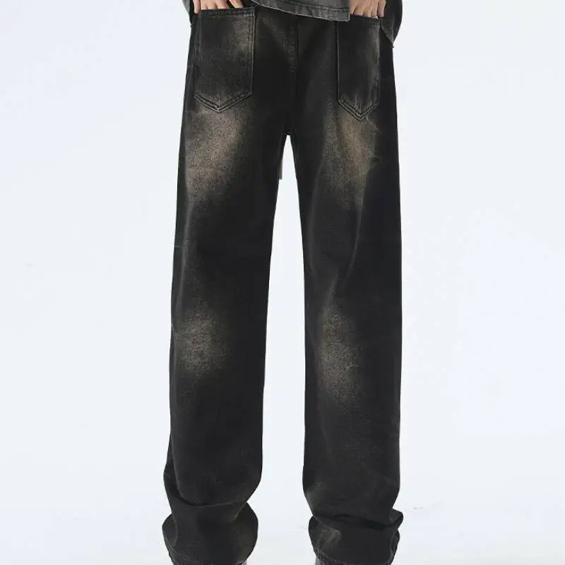 Washed Straight Leg Jeans-2