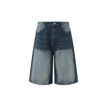 Casual Plain Denim Shorts