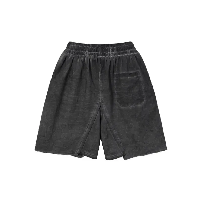 Retro Loose Cotton Blended Fabric Casual Shorts-5