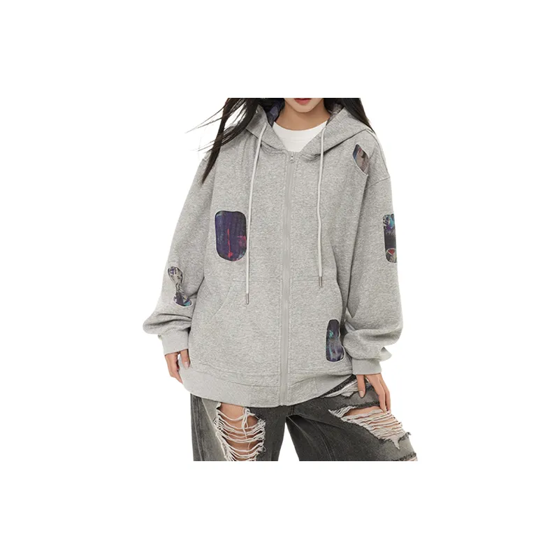 Fashion Loose Cotton Blended Fabric Sweatshirt-2