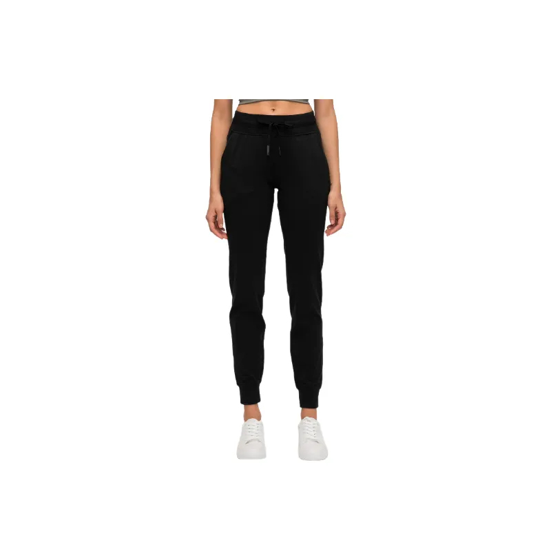 Casual Plain Cotton Blended Fabric Cotton Blended Fabric Sports Pants Women-6