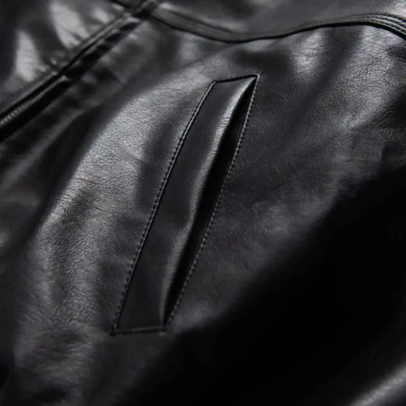 Retro Loose PU Leather Jacket-4